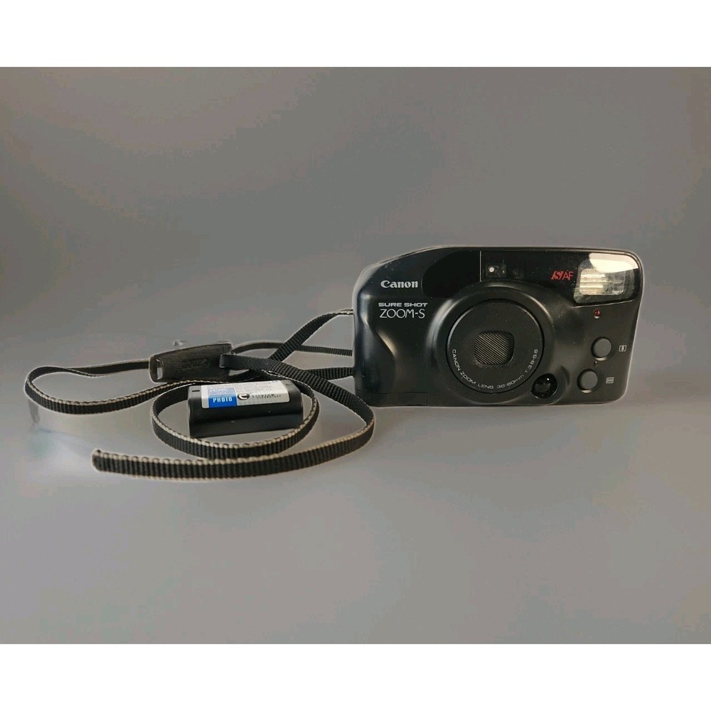 Vintage Canon Sure Shot ZOOM-S 35mm Point & Shoot Film Camera Works 38-60mm
